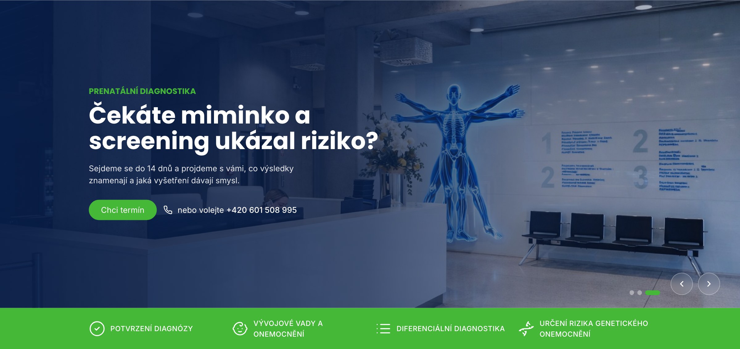 Banner: Čekáte miminko a screening ukázal riziko?